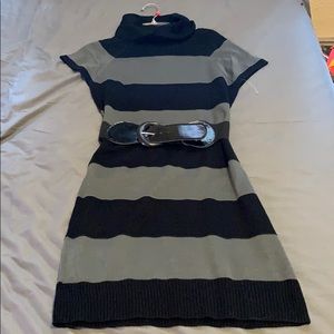 Stripped sweater dress